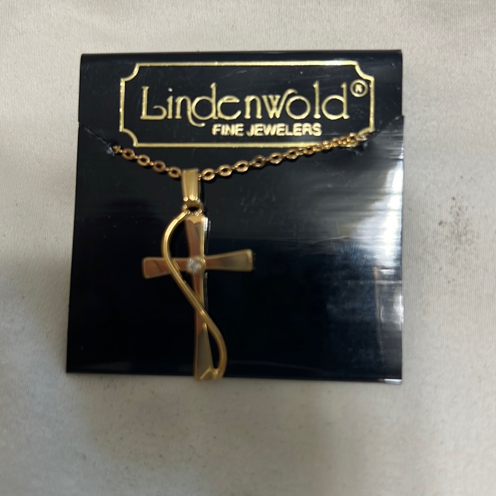 Ladies gold cross necklace